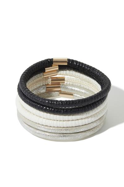 MULTI PU BRACELET SET(6PCS)