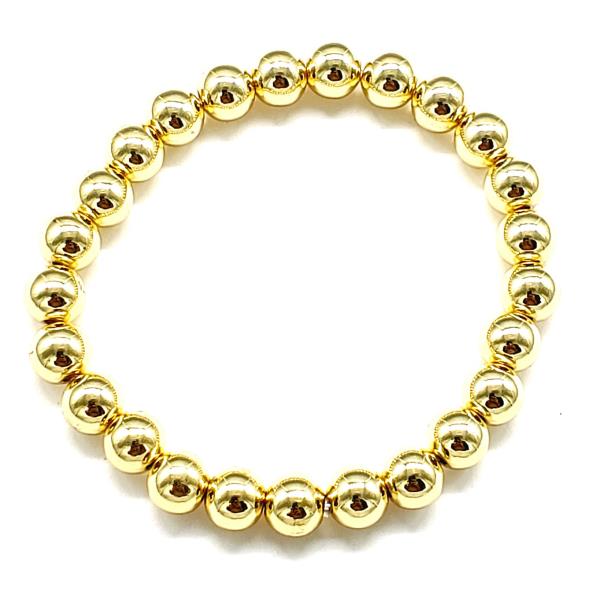 STAINLESS STEEL BALL STRETCH BEAD BRACELET