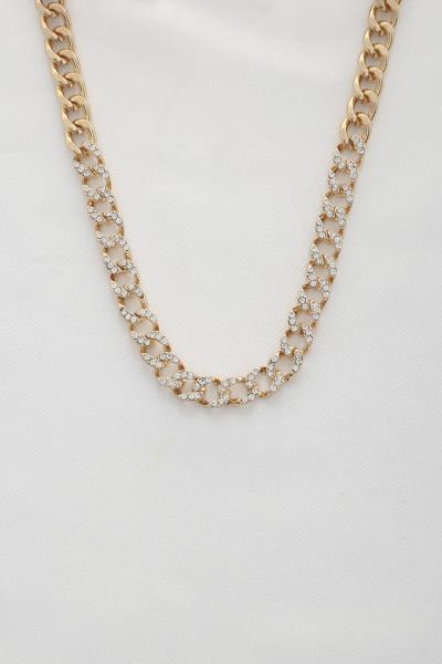 SODAJO RHINESTONE CURB LINK NECKLACE