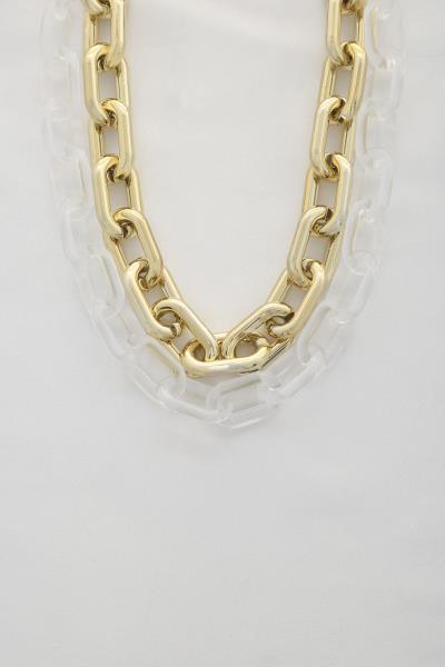 SODAJO OVAL LAYERED NECKLACE