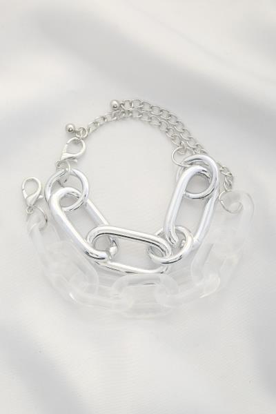 SODAJO OVAL LINK LAYERED BRACELET