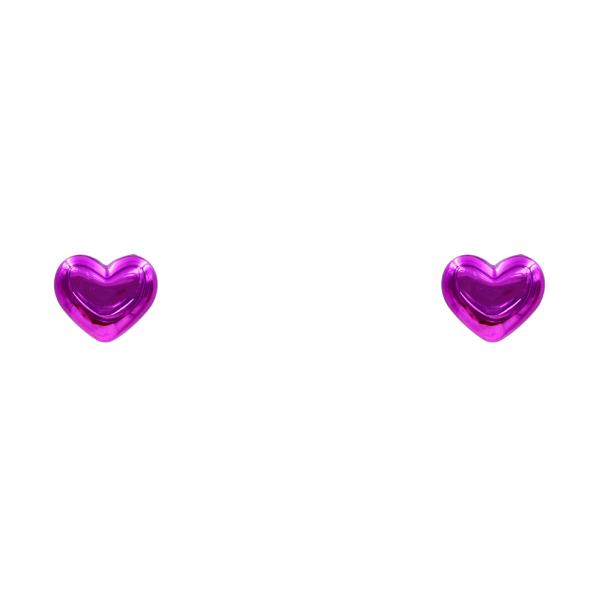 COLOR METAL HEART EARRING
