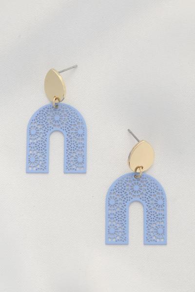 U SHAPE TEARDROP DANGLE EARRING