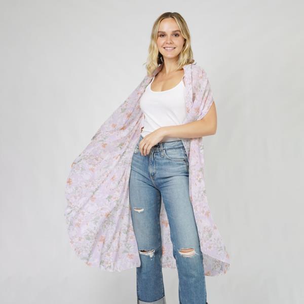 FLOWER PRINT ROUND VEST
