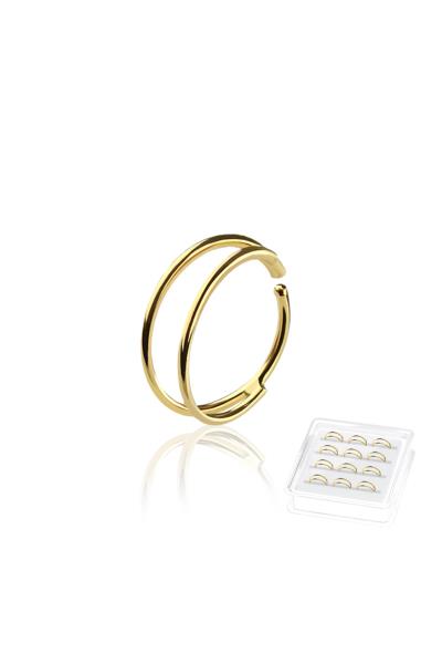 925 STERLING SILVER DOUBLE LINE HALF O RING HOOP PACKAGE