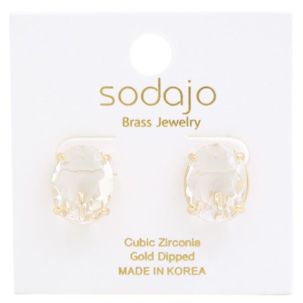 SODAJO CZ OVAL EARRING