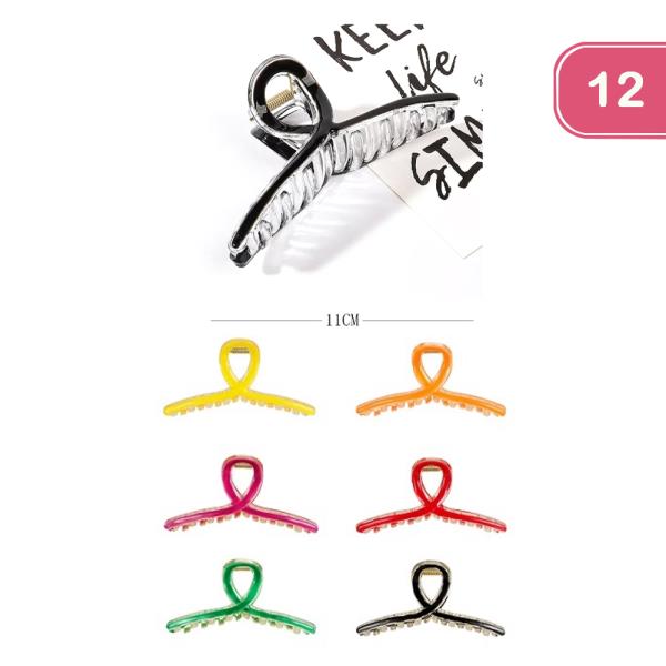 LOOP HAIR CLAW CLIP (12 UNITS)