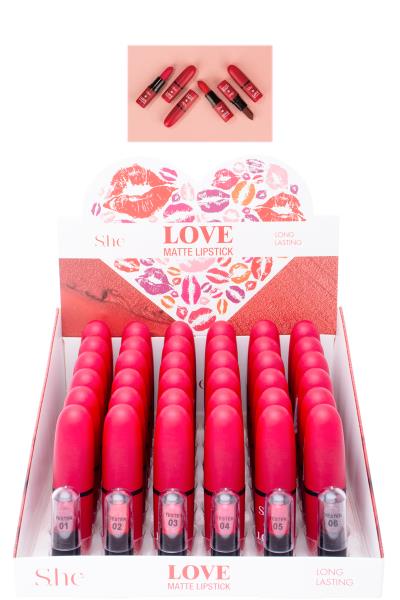SHE MAKEUP LOVE MATTE LIPSTICK 36 PCS