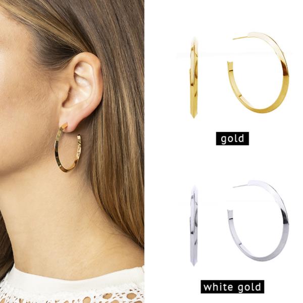 40MM 14K GOLD DIPPED HOOP EARRING