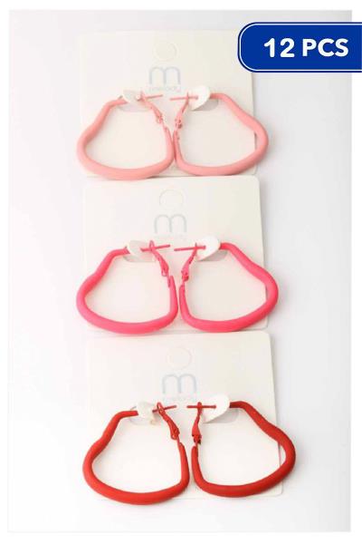 FASHION HEART EARRING (12 UNITS)