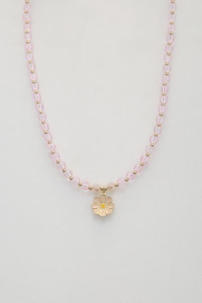 FLOWER BEADED NECKLACE