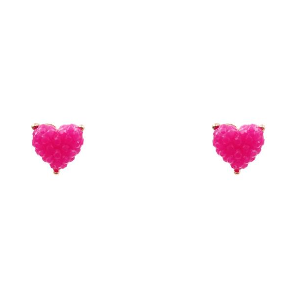 VALENTINE`S DAY HEART STUD EARRING