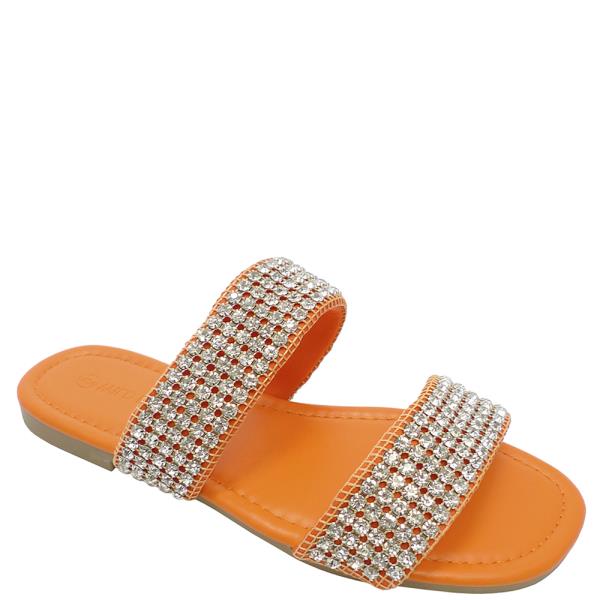 RHINESTONE 2 BAND SANDAL 18 PAIRS