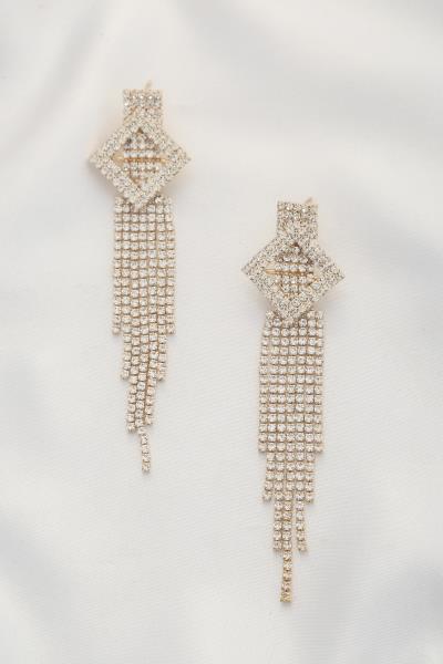 RHINESTONE DANGLE EARRING