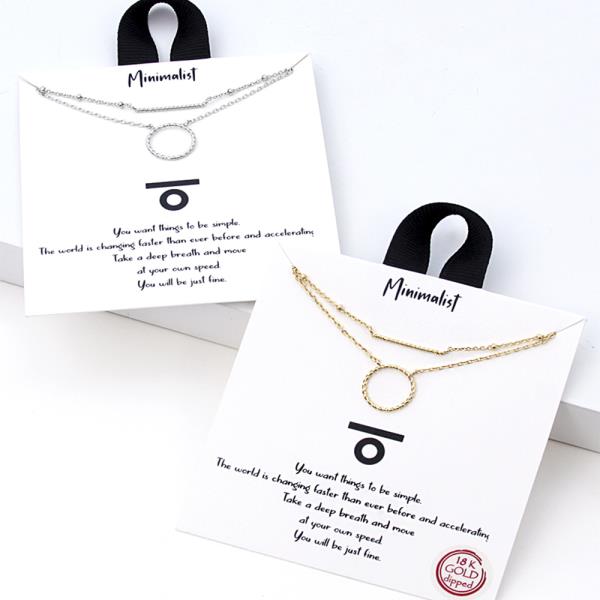 18K GOLD RHODIUM DIPPED MINIMALIST NECKLACE