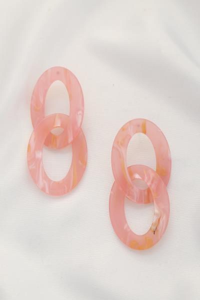 OVAL LINK DANGLE EARRING