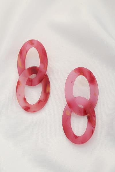 OVAL LINK DANGLE EARRING