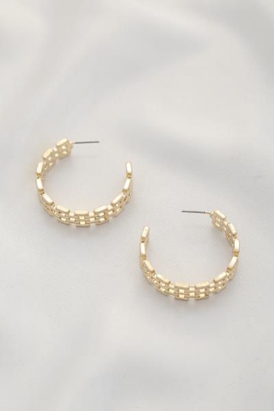 OPEN METAL HOOP EARRING