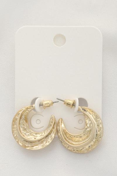 METAL OPEN CIRCLE EARRING