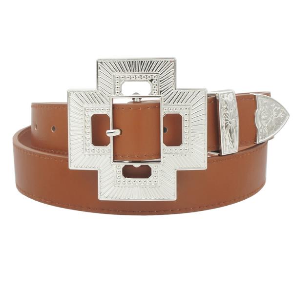 FASHION CROSS BUCKLE WESTERN STYLE BELT