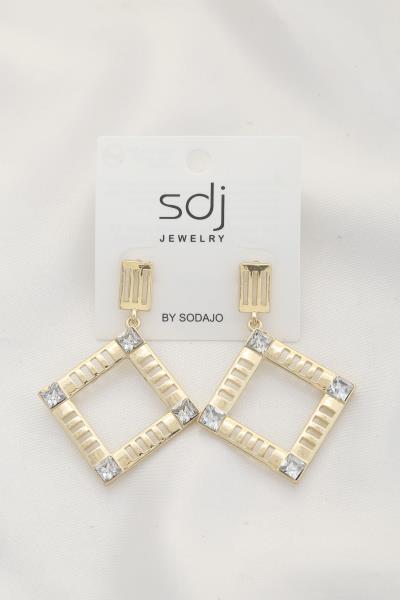 SODAJO GEOMETRIC SHAPE DANGLE EARRING