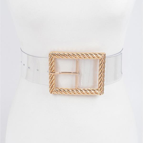 TRANSPARENT METAL BUCKLE BELT