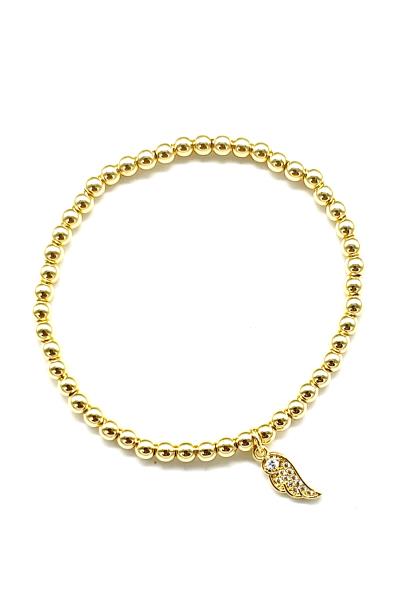 STAINLESS STEEL WING STRETCH BRACELET