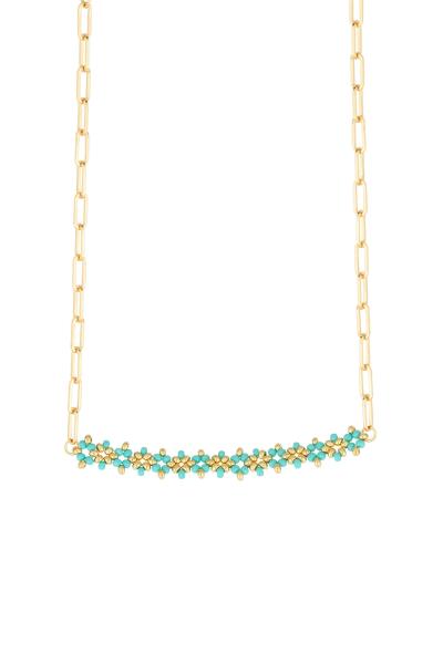 SEED BEAD CHAIN CHOKER NECKLACE