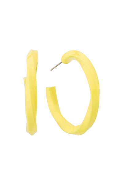 PAINT TWIST 40MM HOOP EARRINGS