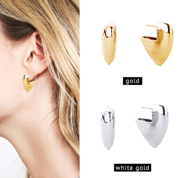 14K GOLD DIPPED HEART SHAPE POST