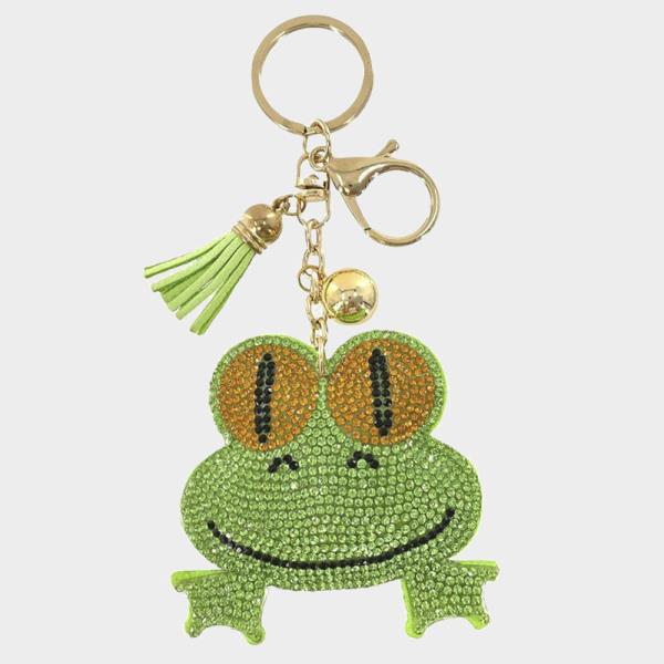 RHINESTONE FROG KEYCHAIN