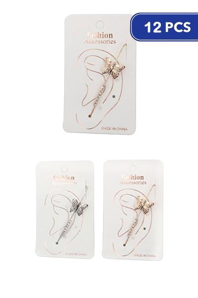 FASHION BUTTERFLY EAR EARRING (12 UNITS)