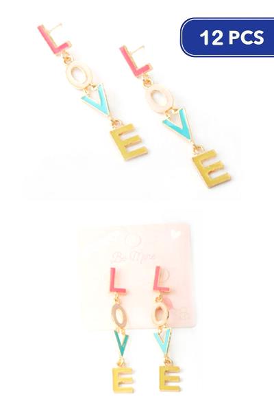 FASHION LOVE EARRING (12 UNITS)