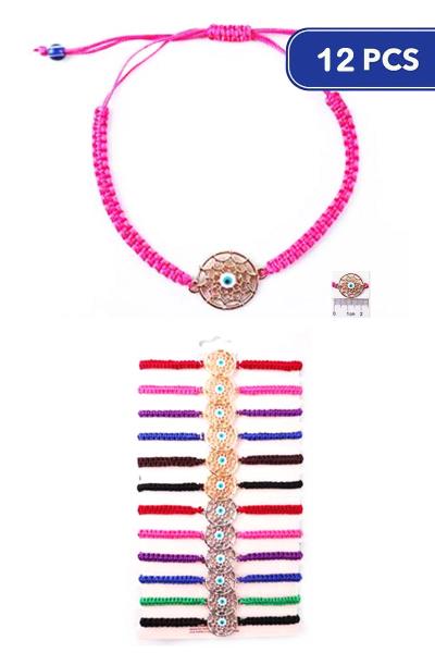 FASHION EVIL EYE THREAD BRACELET (12 UNITS)