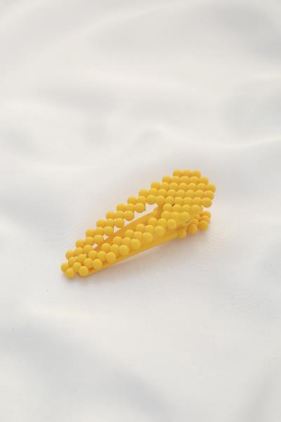 SMOOTH TEXTURE BALL PATTERN HAIR CLIP