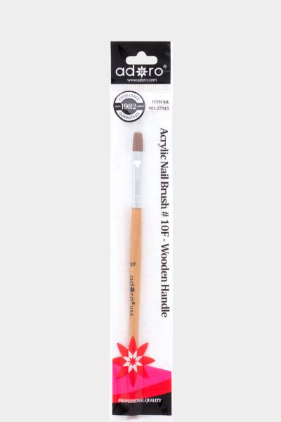 ADORO ACRYLIC NAIL BRUSH 10F WOODEN HANDLE