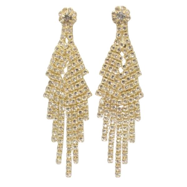 RHINESTONE DANGLE EARRING
