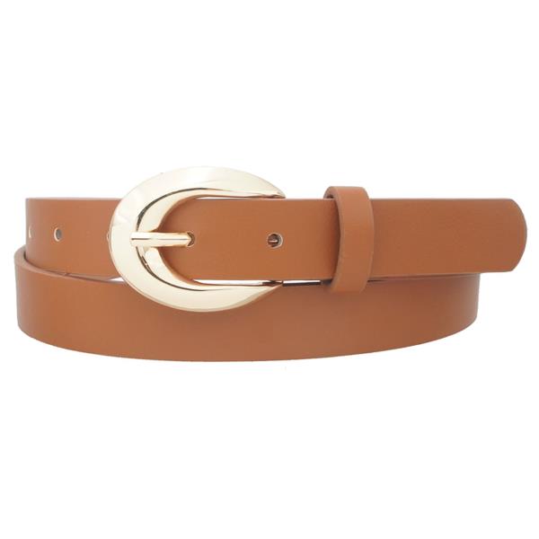 ROUNDED U-BUCKLE PU BELT