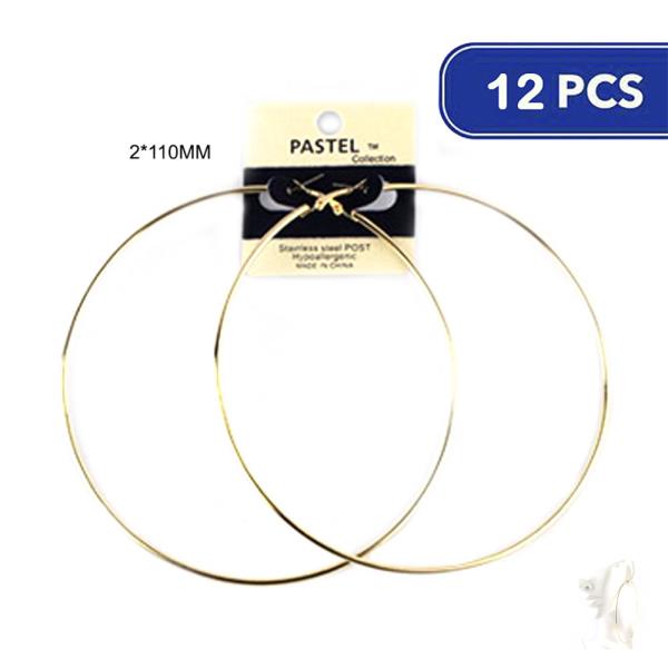 FASHION HOOP EARRING (12 UNITS)