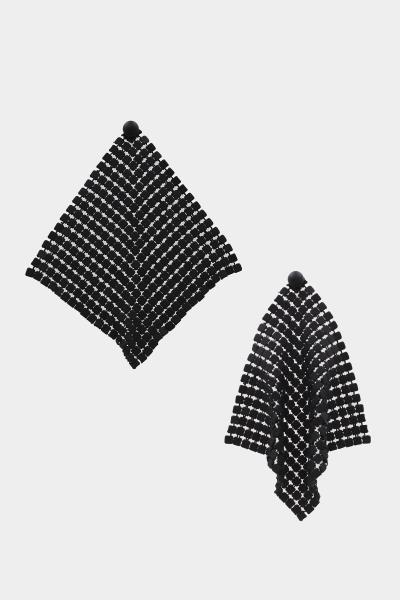 METAL SOFT CHAIN GEOMETRIC SHAPE EARRING