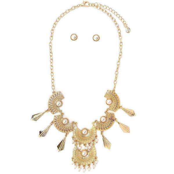 METAL CHUNKY STATEMENT NECKLACE