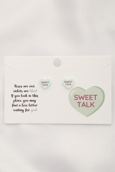 SWEET TALK HEART STUD EARRING