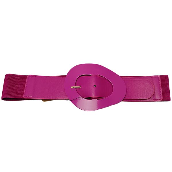 FASHION OVAL SHAPE BUCKLE ELASTIC BELT