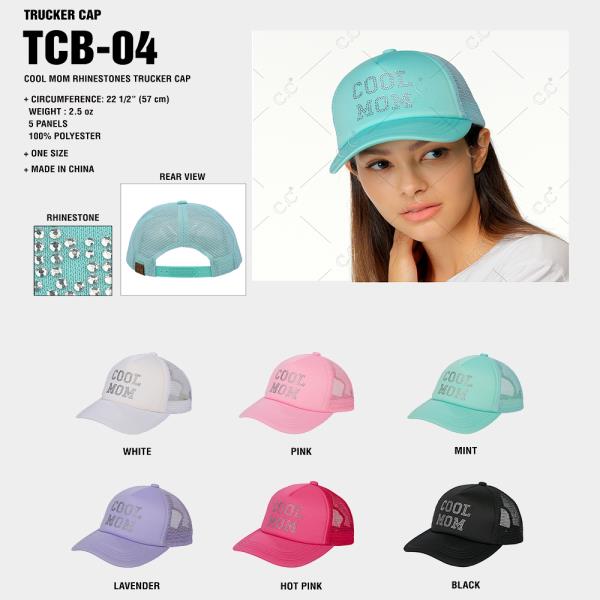 CC COOL MOM RHINESTONES TRUCKER CAP