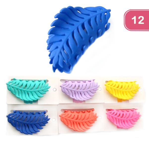 FASHION HAIR CLAW JAW CLIPS (12 UNITS)