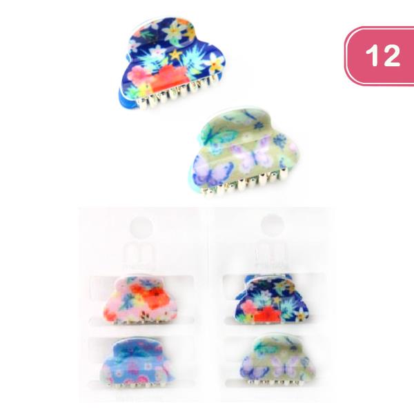 FASHION MINI HAIR CLAW JAW CLIPS (12 UNITS)