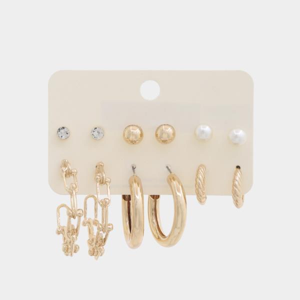 METAL ASSORTED EARRING SET