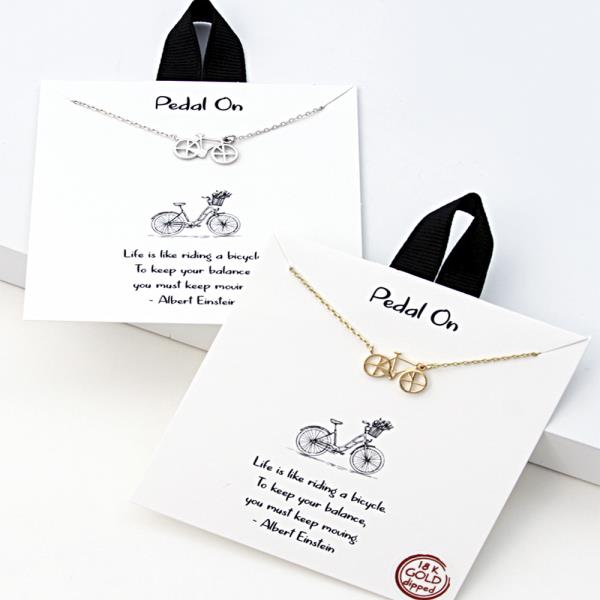 18K GOLD RHODIUM DIPPED PEDAL ON NECKLACE