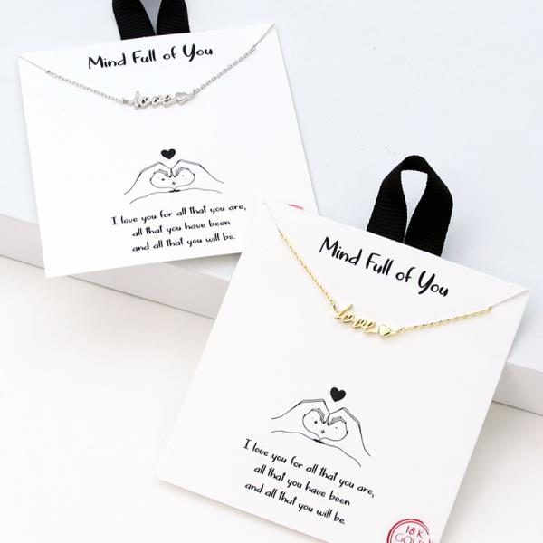 18K GOLD RHODIUM DIPPED MIND FULL OF YOU NECKLACE