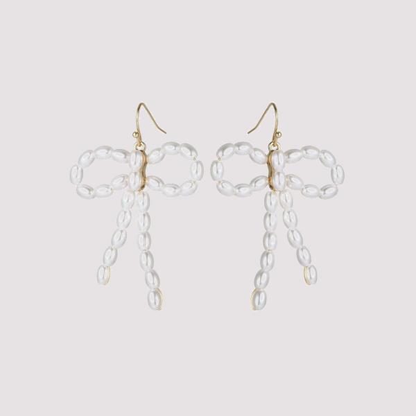PEARL BOW DANGLE EARRING